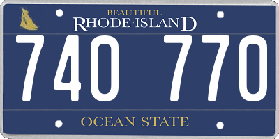 RI license plate 740770