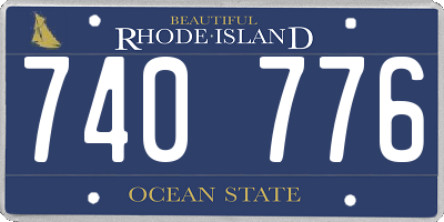 RI license plate 740776
