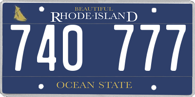 RI license plate 740777
