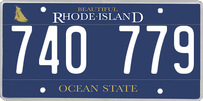 RI license plate 740779