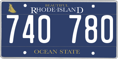 RI license plate 740780