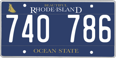 RI license plate 740786