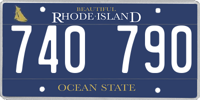 RI license plate 740790