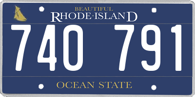 RI license plate 740791