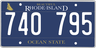 RI license plate 740795