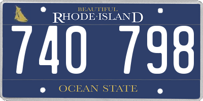 RI license plate 740798