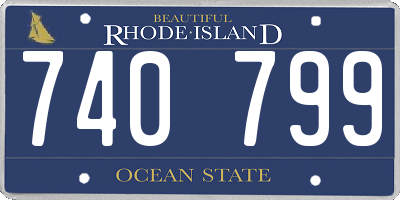 RI license plate 740799