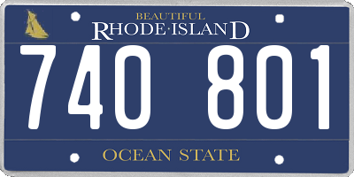 RI license plate 740801