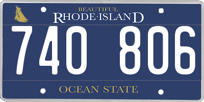 RI license plate 740806