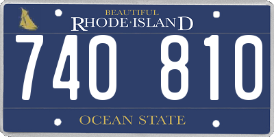 RI license plate 740810