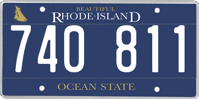 RI license plate 740811