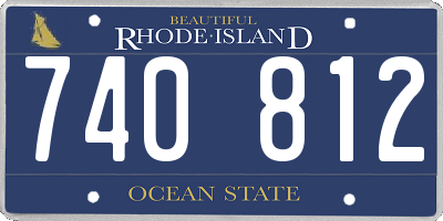 RI license plate 740812