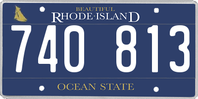 RI license plate 740813