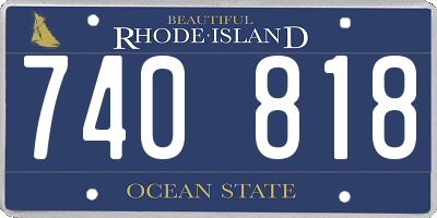 RI license plate 740818