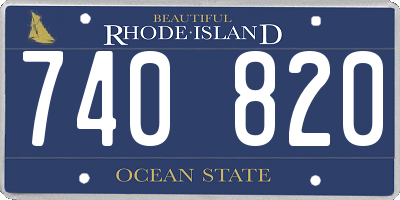 RI license plate 740820