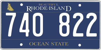 RI license plate 740822