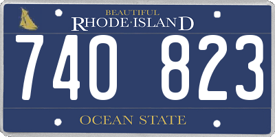 RI license plate 740823