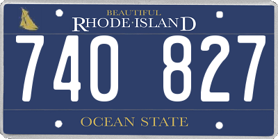 RI license plate 740827
