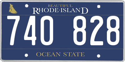 RI license plate 740828