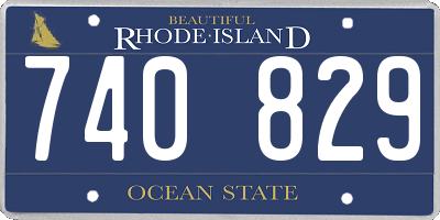 RI license plate 740829