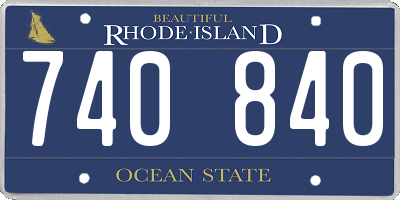 RI license plate 740840