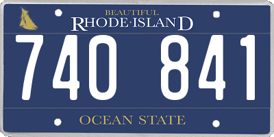 RI license plate 740841