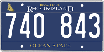 RI license plate 740843