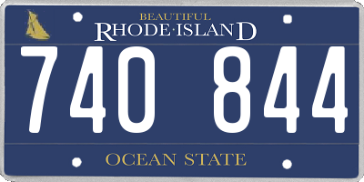 RI license plate 740844