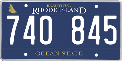 RI license plate 740845