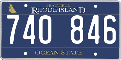 RI license plate 740846