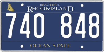 RI license plate 740848