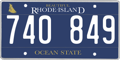 RI license plate 740849
