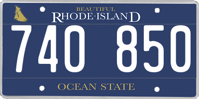 RI license plate 740850
