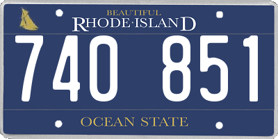 RI license plate 740851
