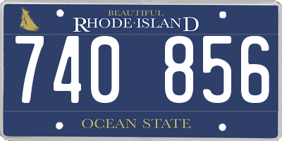 RI license plate 740856