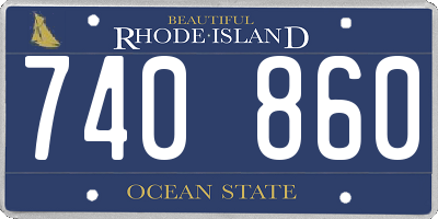 RI license plate 740860