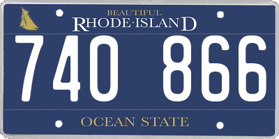 RI license plate 740866