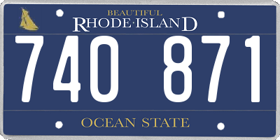 RI license plate 740871