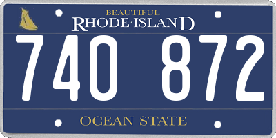 RI license plate 740872