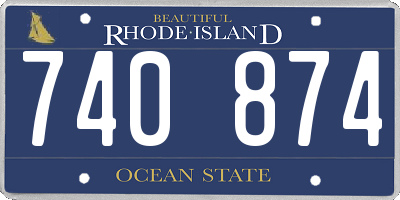 RI license plate 740874