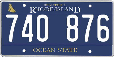 RI license plate 740876