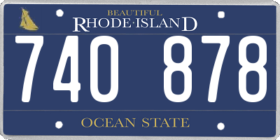 RI license plate 740878