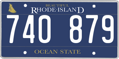 RI license plate 740879