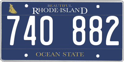 RI license plate 740882