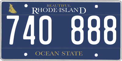 RI license plate 740888