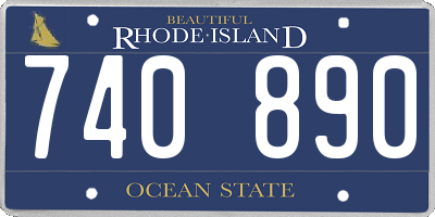 RI license plate 740890