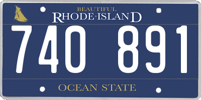 RI license plate 740891