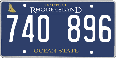 RI license plate 740896