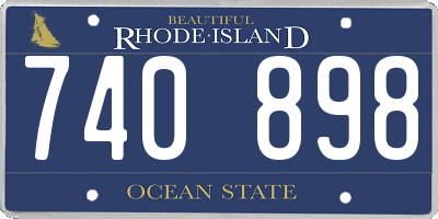 RI license plate 740898