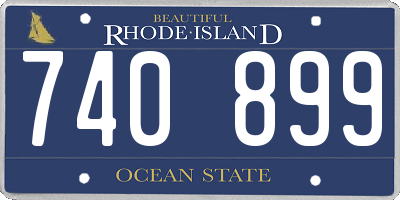 RI license plate 740899